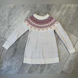 Girls Cynthia Rowley fair isle patterned sweater dress